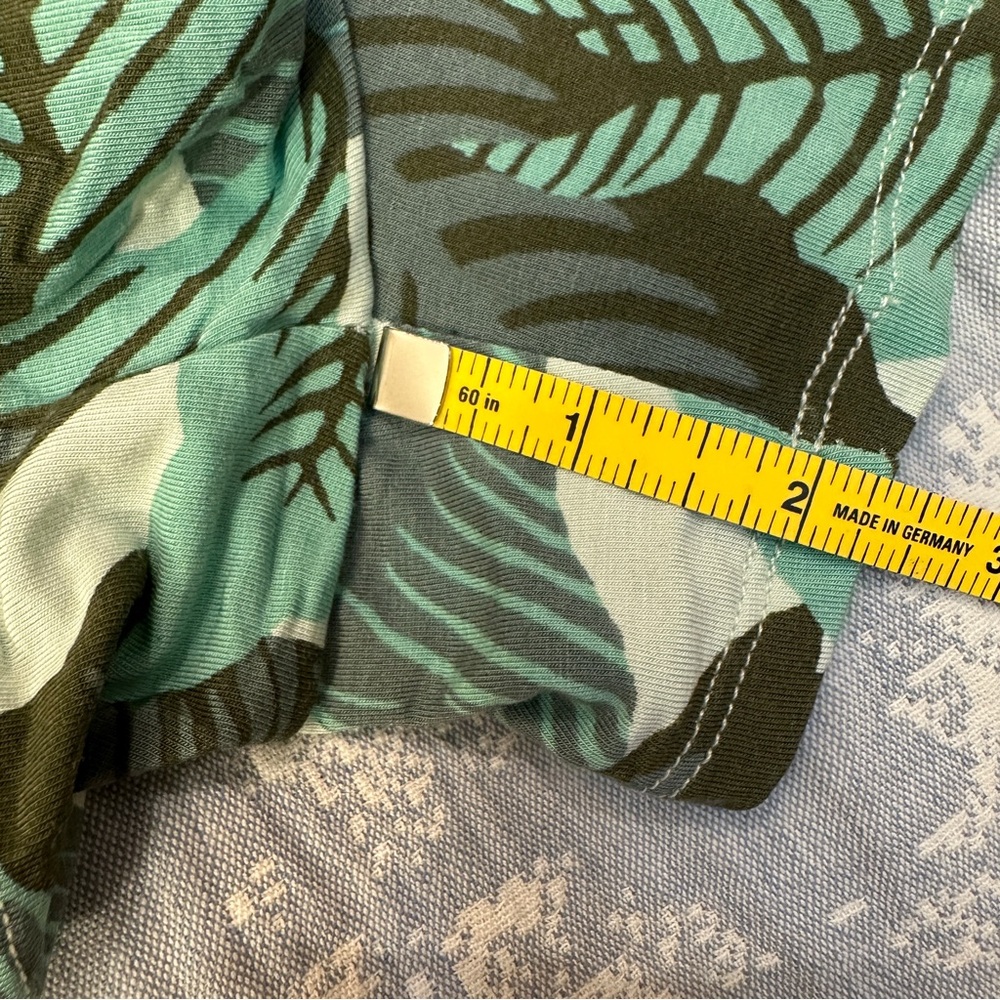 NWT Old Navy Sunday Sleep Romper lounge pajamas, green palm leaf, M - Picture 9 of 13